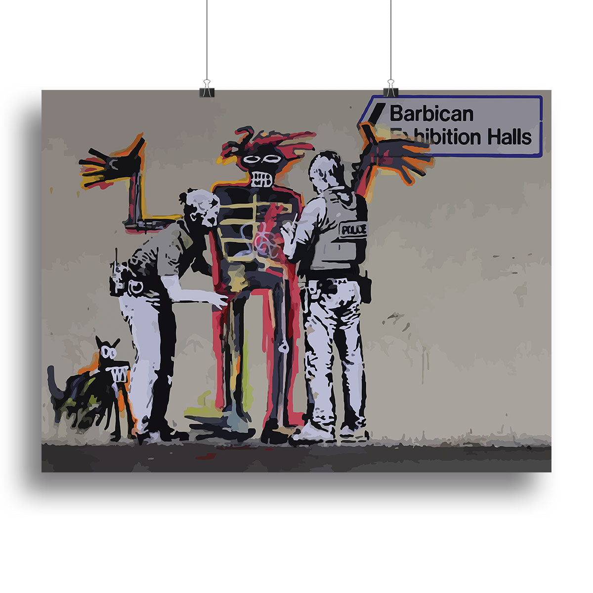 Banksy Basquiat Metropolitan Police Canvas Print or Poster - Canvas Art Rocks - 2