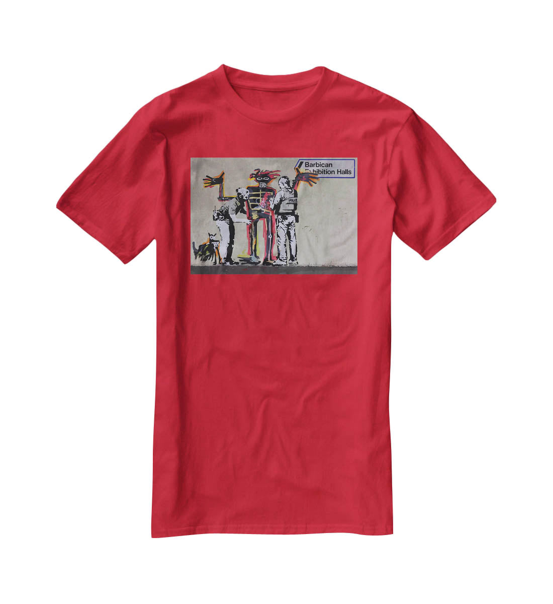 Banksy Basquiat Metropolitan Police T-Shirt - Canvas Art Rocks - 4