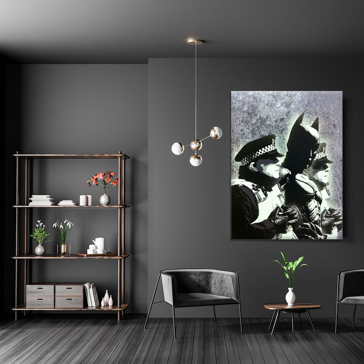 Banksy Batman and the Police Canvas Print or Poster - Canvas Art Rocks - 5