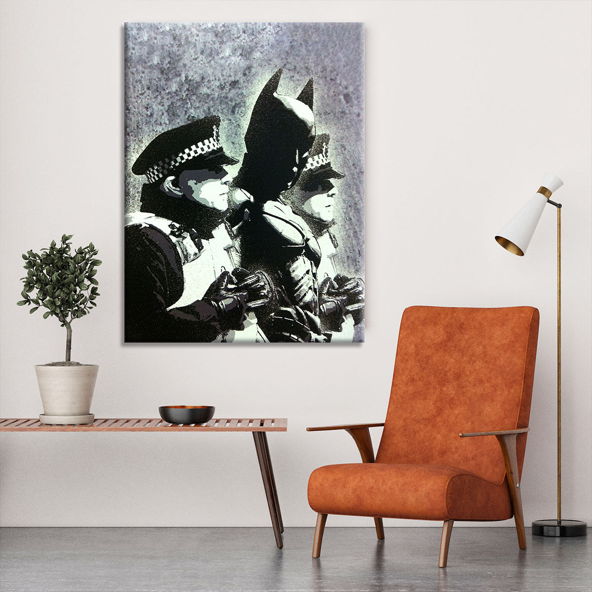 Banksy Batman and the Police Canvas Print or Poster - Canvas Art Rocks - 6