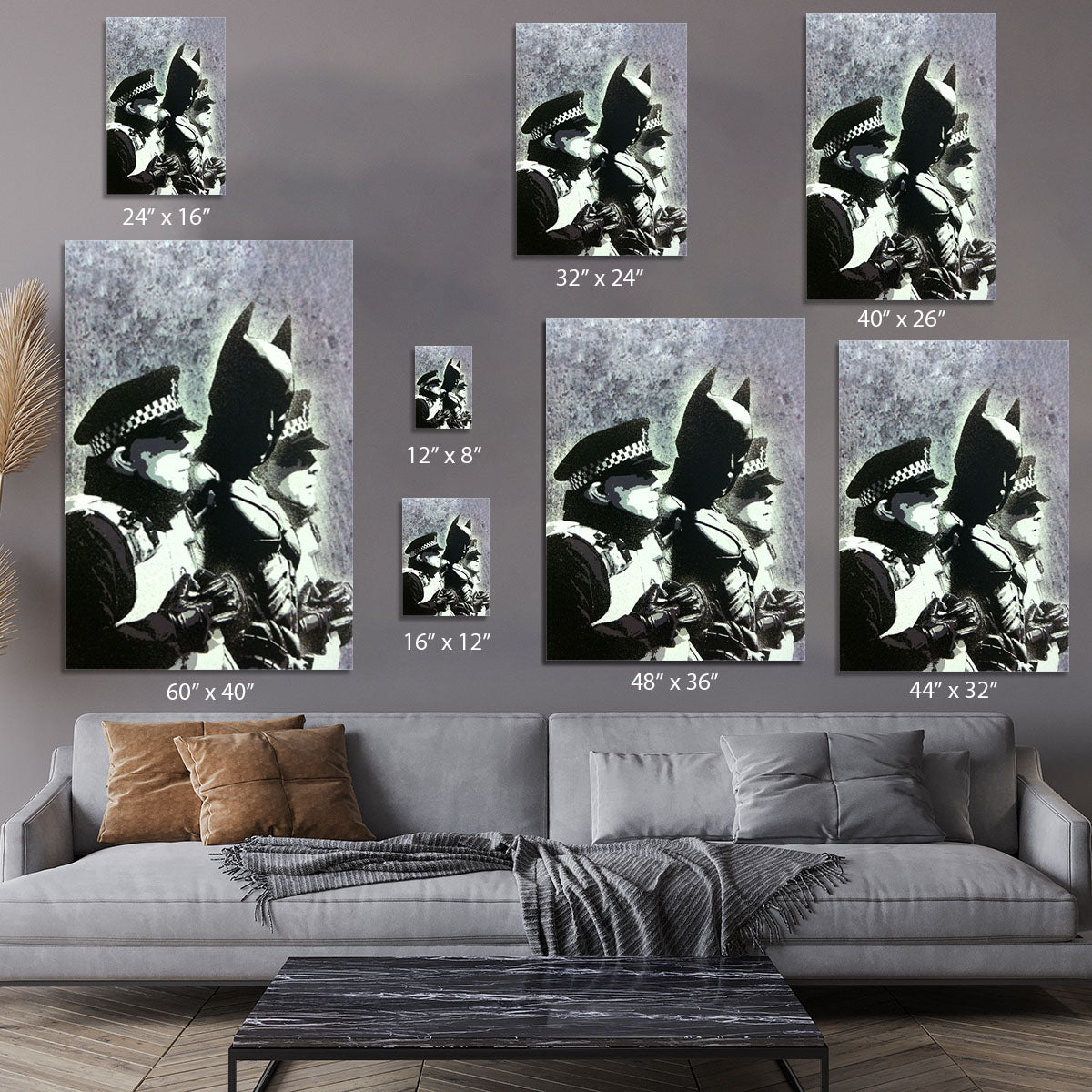 Banksy Batman and the Police Canvas Print or Poster - Canvas Art Rocks - 7