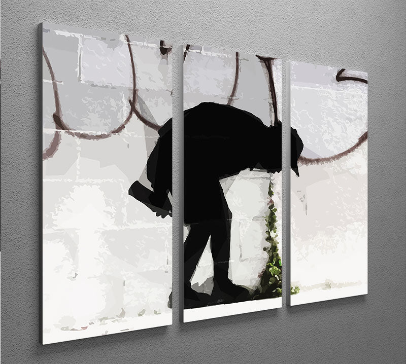 Banksy Better Out Than In 3 Split Panel Canvas Print - Canvas Art Rocks - 2