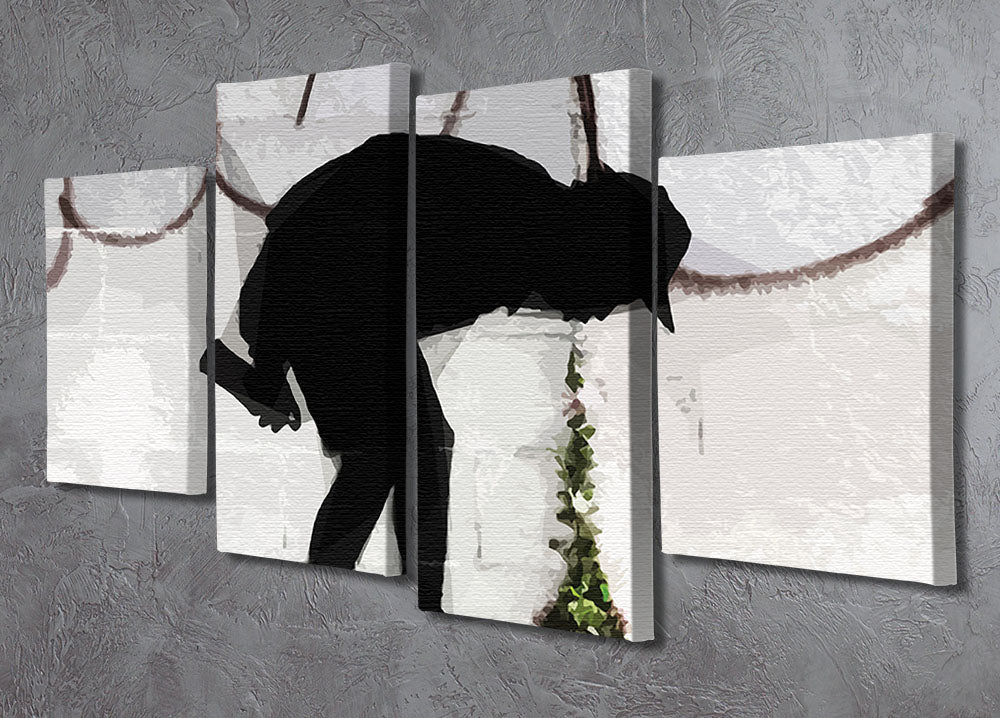 Banksy Better Out Than In 4 Split Panel Canvas - Canvas Art Rocks - 2