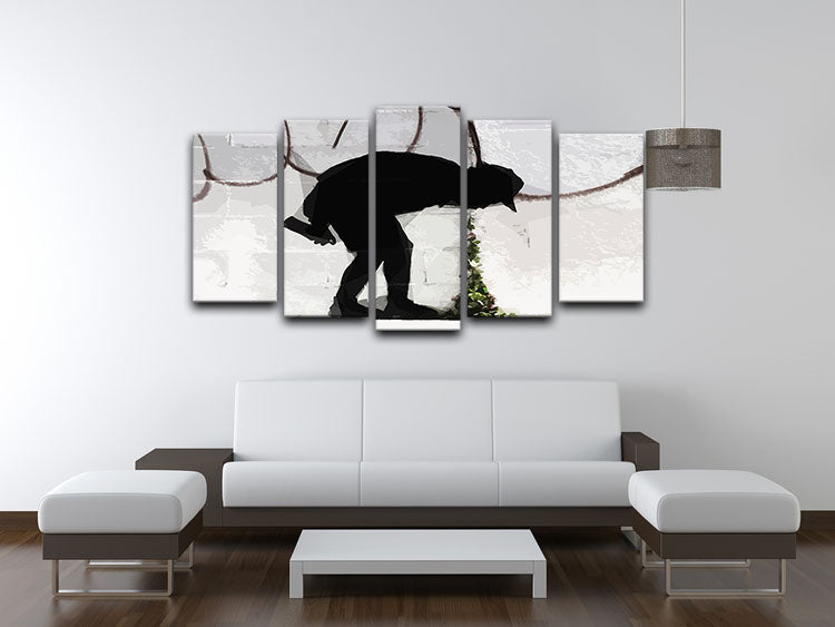 Banksy Better Out Than In 5 Split Panel Canvas - Canvas Art Rocks - 3