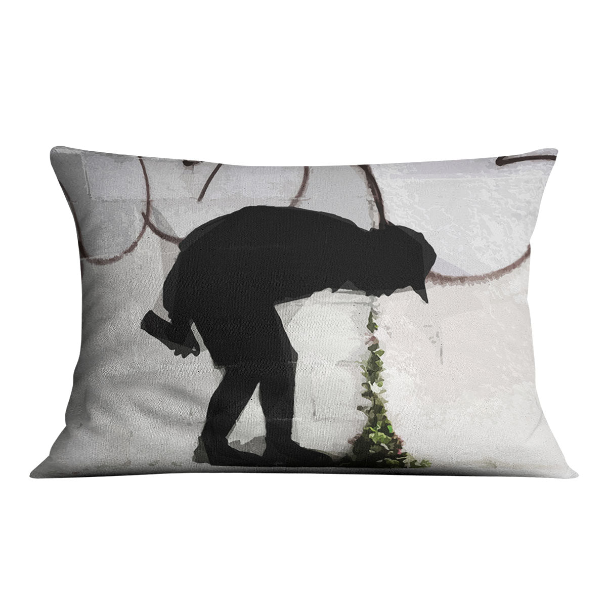 Banksy Better Out Than In Cushion - Canvas Art Rocks - 4