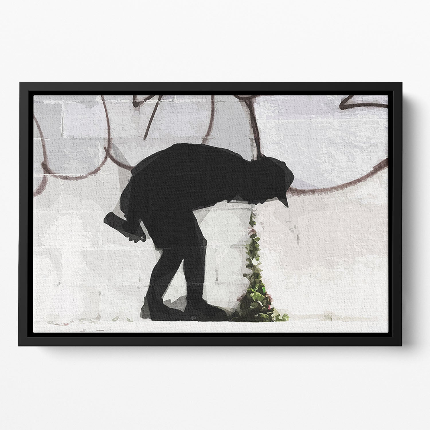 Banksy Better Out Than In Floating Framed Canvas - Canvas Art Rocks - 2