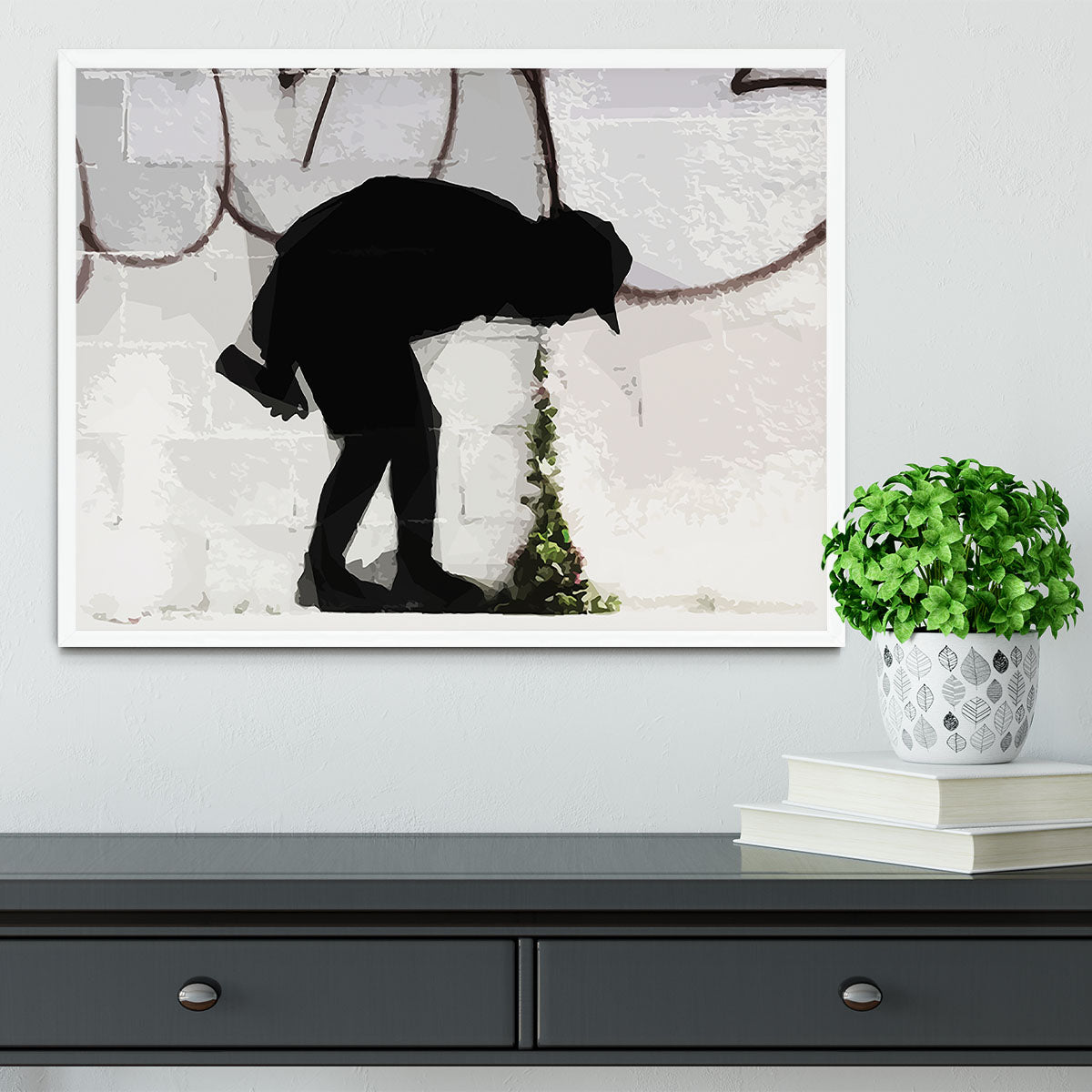 Banksy Better Out Than In Framed Print - Canvas Art Rocks -6