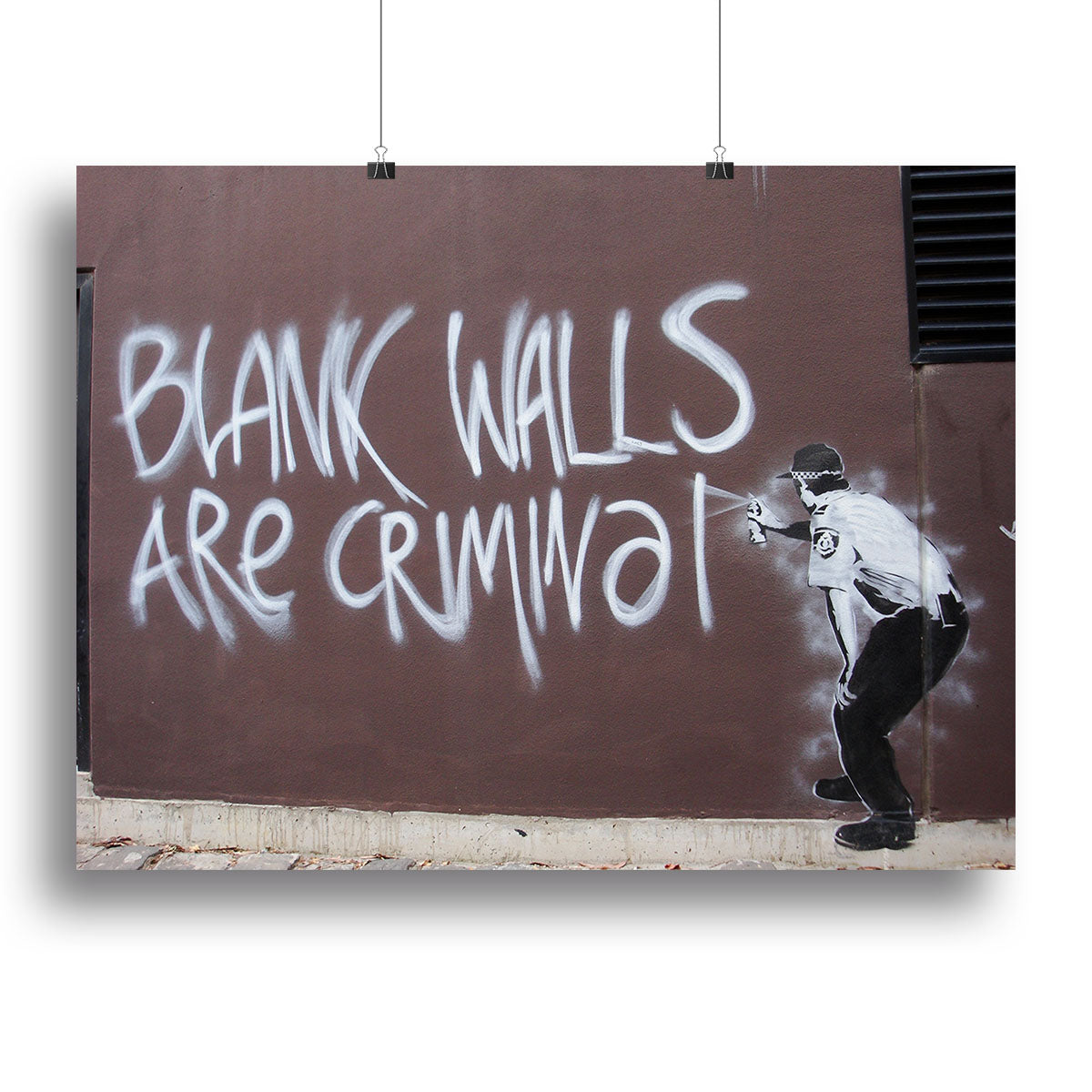 Banksy Blank Walls Are Criminal Canvas Print or Poster - Canvas Art Rocks - 2