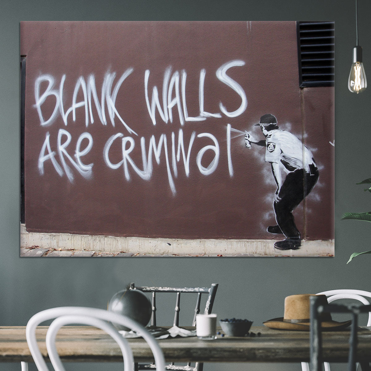 Banksy Blank Walls Are Criminal Canvas Print or Poster - Canvas Art Rocks - 3