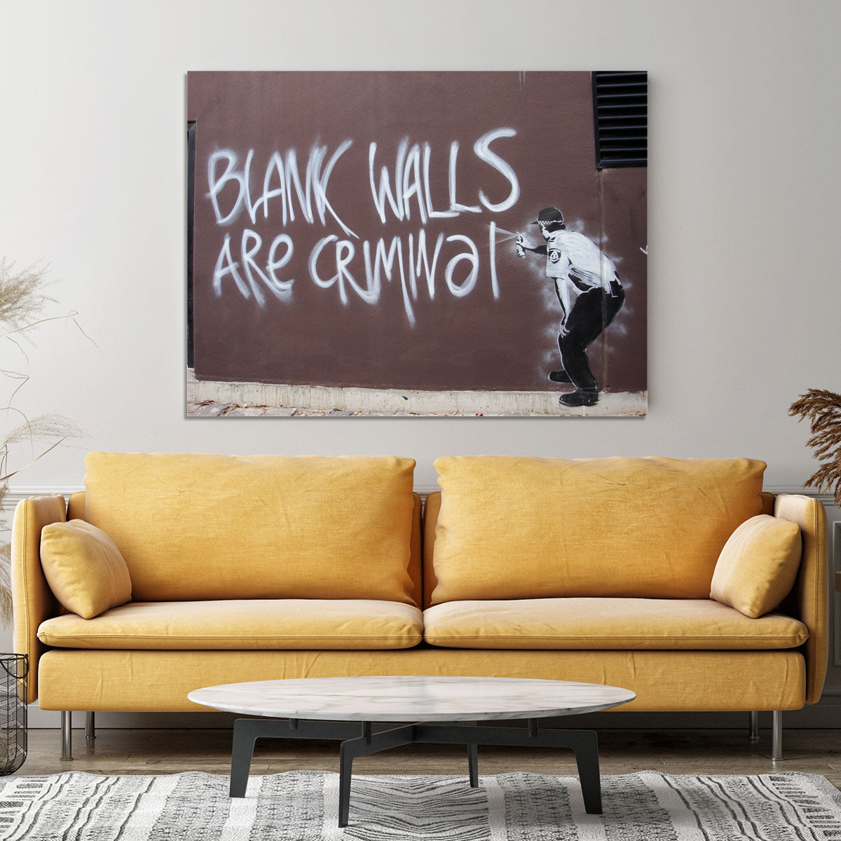 Banksy Blank Walls Are Criminal Canvas Print or Poster - Canvas Art Rocks - 4