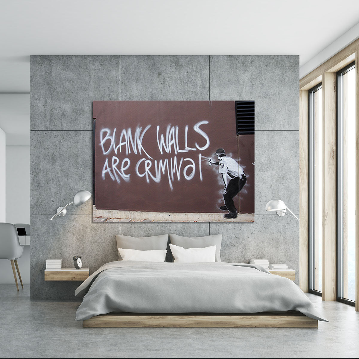 Banksy Blank Walls Are Criminal Canvas Print or Poster - Canvas Art Rocks - 5