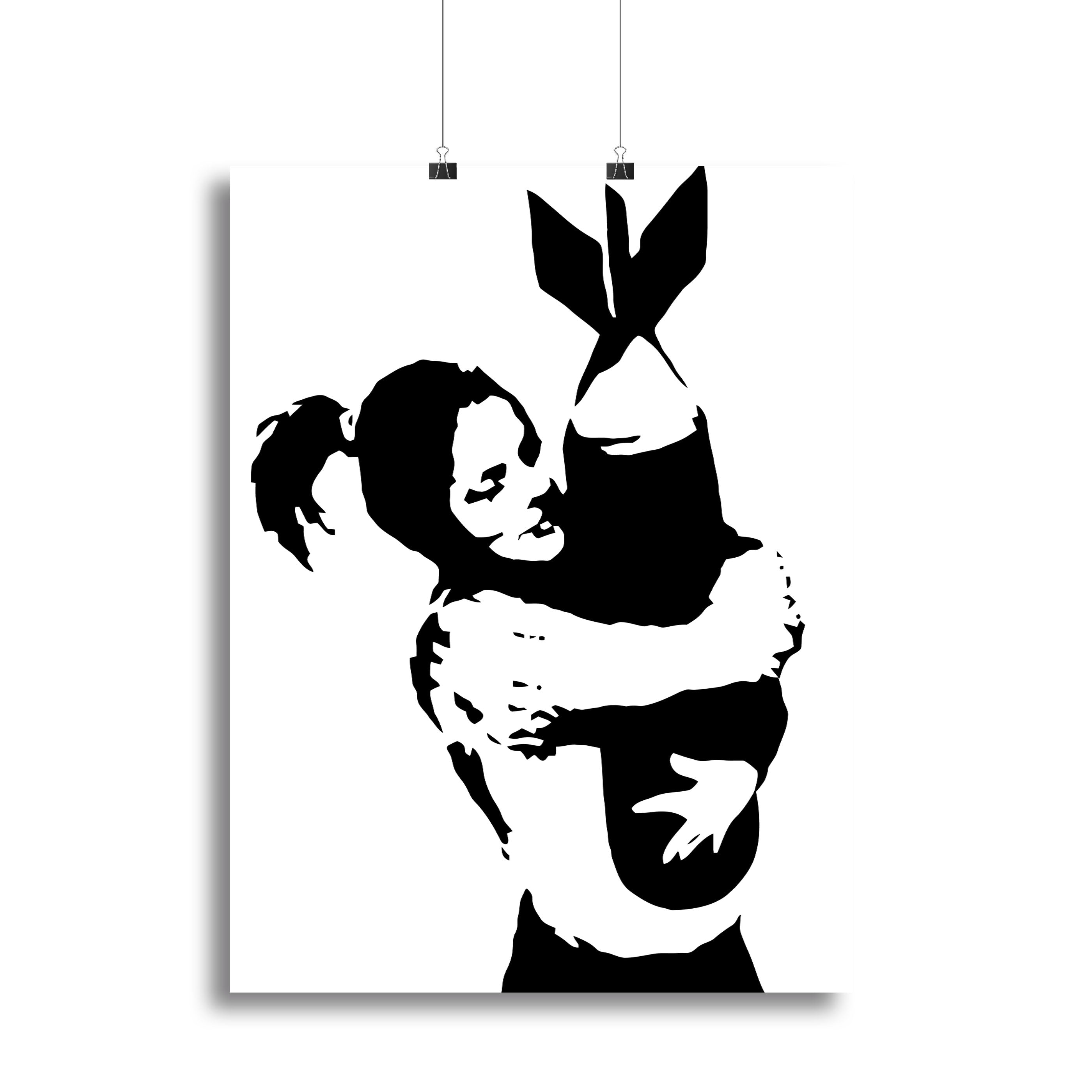 Banksy Bomb Hugger Canvas Print or Poster - Canvas Art Rocks - 2