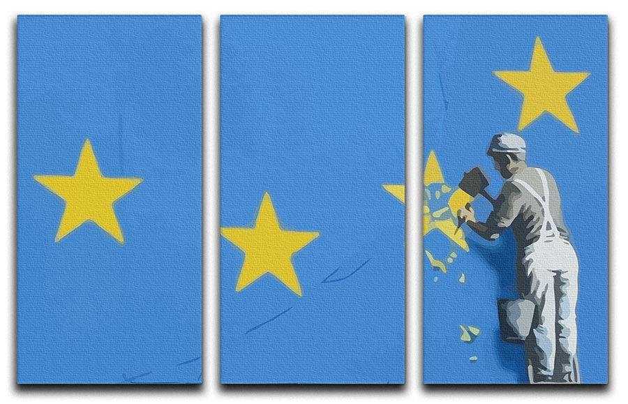 Banksy Brexit Star Dover 3 Split Panel Canvas Print - Canvas Art Rocks
