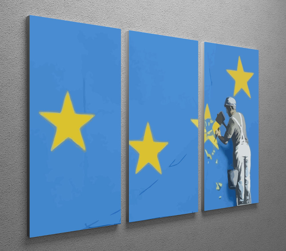 Banksy Brexit Star Dover 3 Split Panel Canvas Print - Canvas Art Rocks