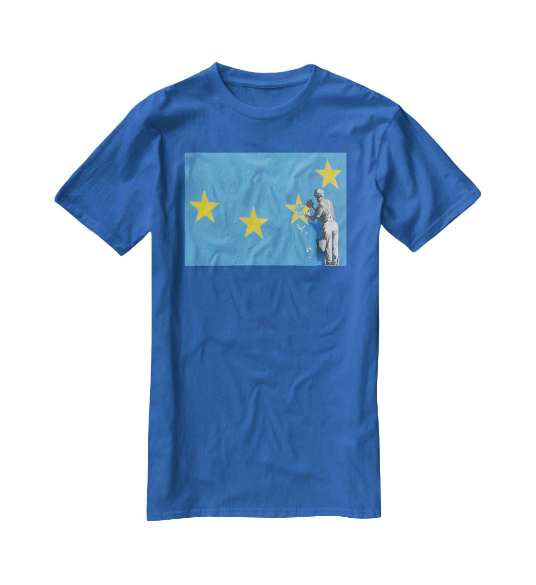 Banksy Brexit Star Dover T-Shirt - Canvas Art Rocks - 2