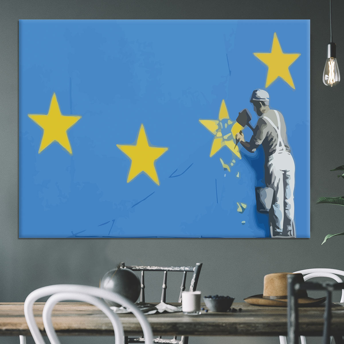 Banksy Brexit Star Dover Canvas Print or Poster - Canvas Art Rocks - 3