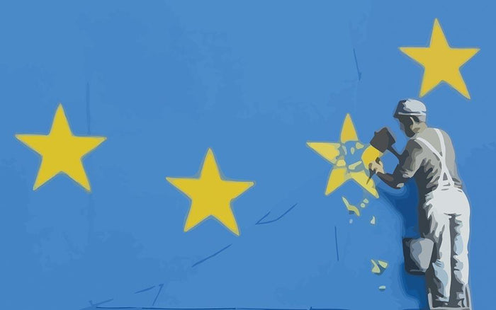 Banksy Brexit Star Dover Wall Mural Wallpaper