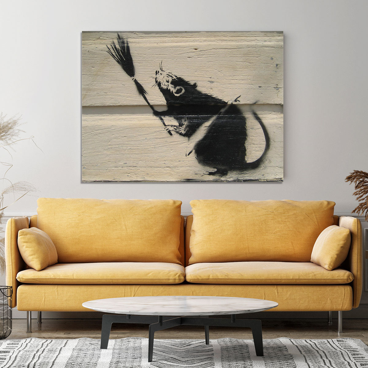 Banksy Broom Rat Canvas Print or Poster - Canvas Art Rocks - 4