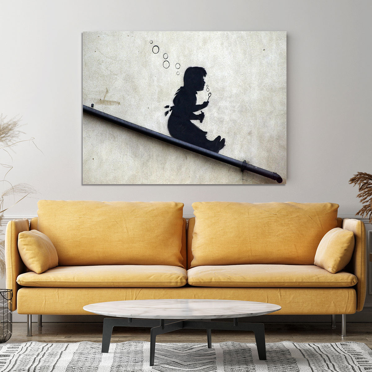 Banksy Bubble Slide Girl Canvas Print or Poster - Canvas Art Rocks - 4