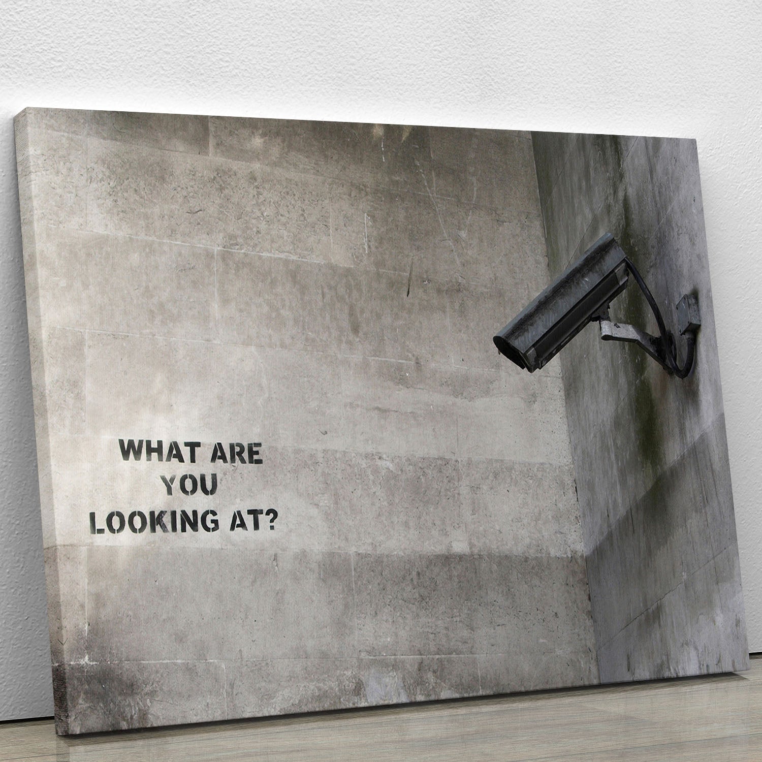 Banksy CCTV What Are You Looking at Canvas Print or Poster - Canvas Art Rocks - 1