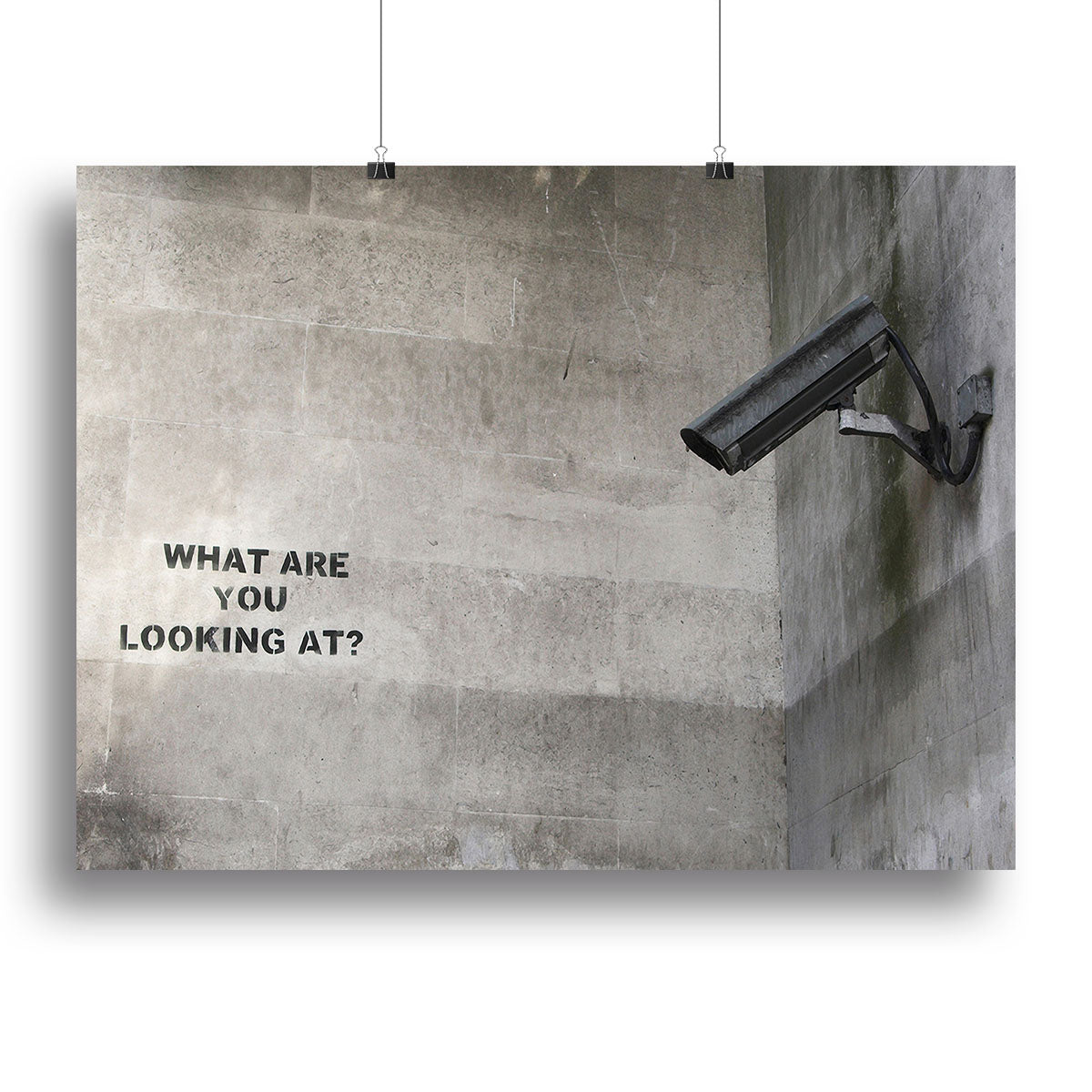 Banksy CCTV What Are You Looking at Canvas Print or Poster - Canvas Art Rocks - 2