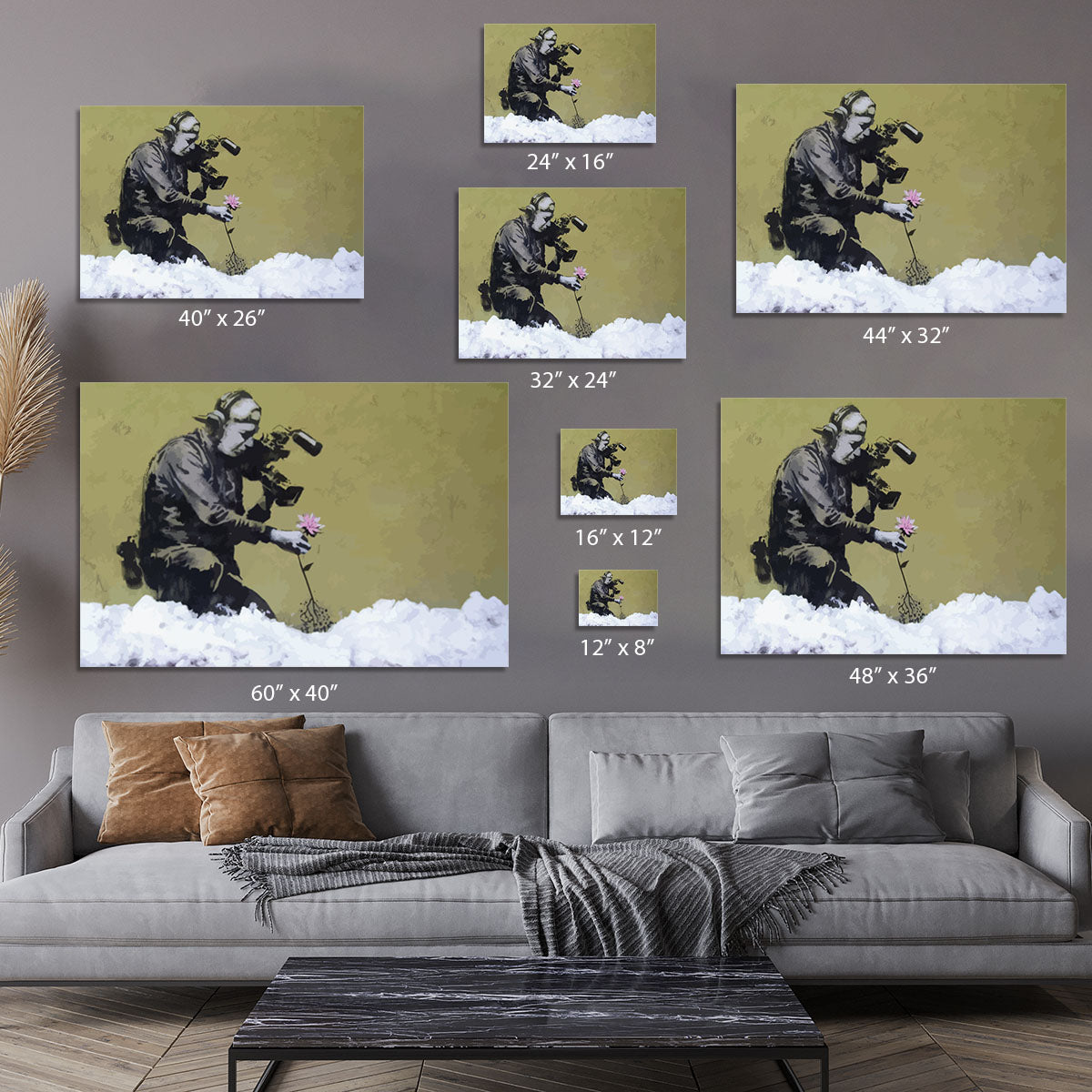 Banksy Cameraman and Flower Canvas Print or Poster - Canvas Art Rocks - 7