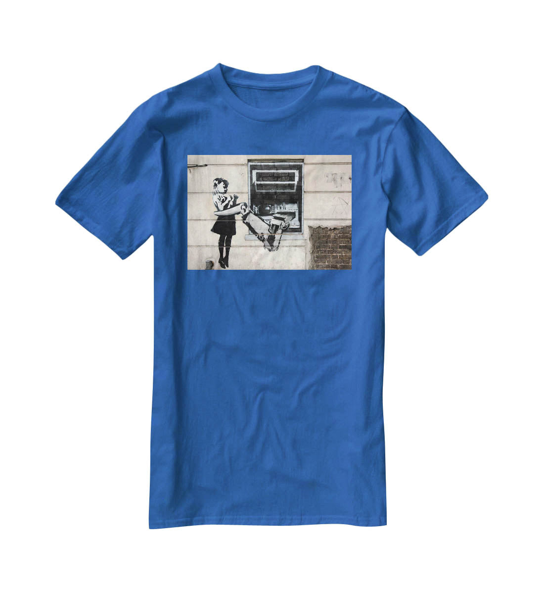 Banksy Cash Machine Girl T-Shirt - Canvas Art Rocks - 2