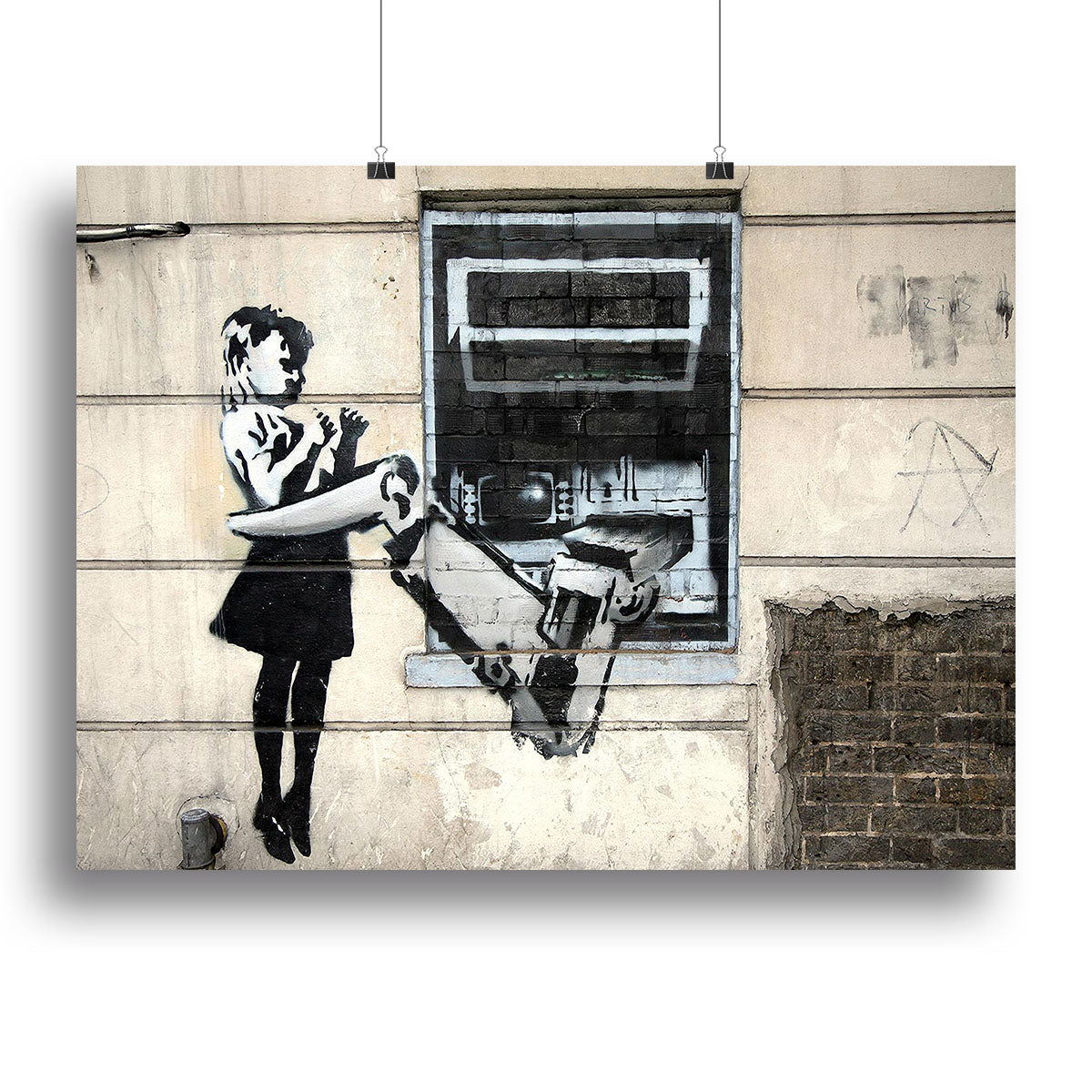 Banksy Cash Machine Girl Canvas Print or Poster - Canvas Art Rocks - 2