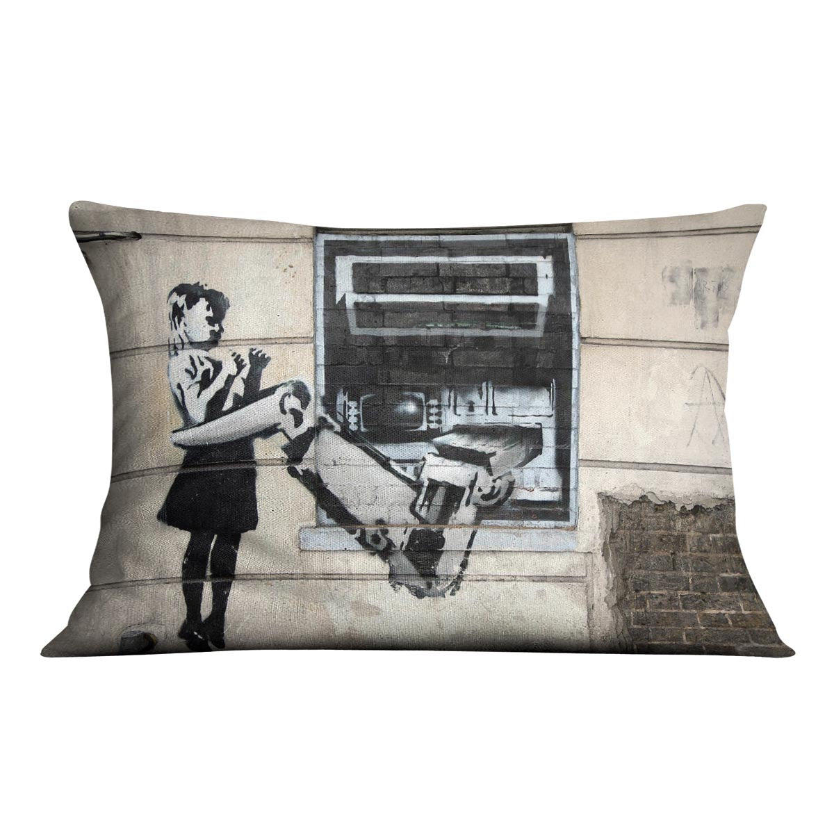 Banksy Cash Machine Girl Cushion