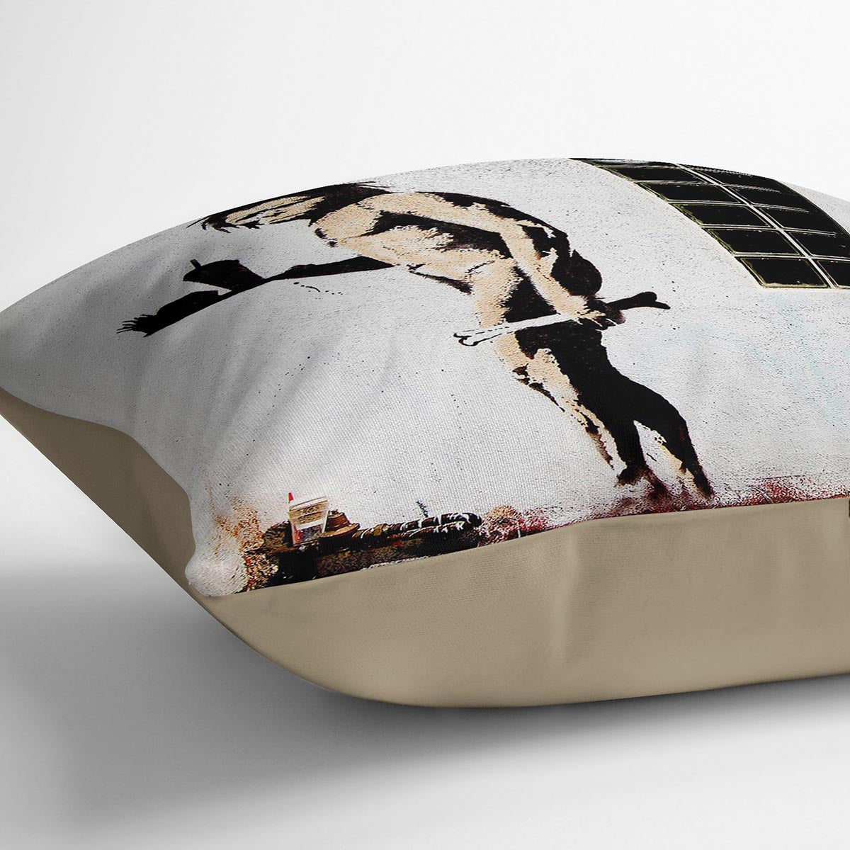 Banksy Caveman Takeaway Cushion