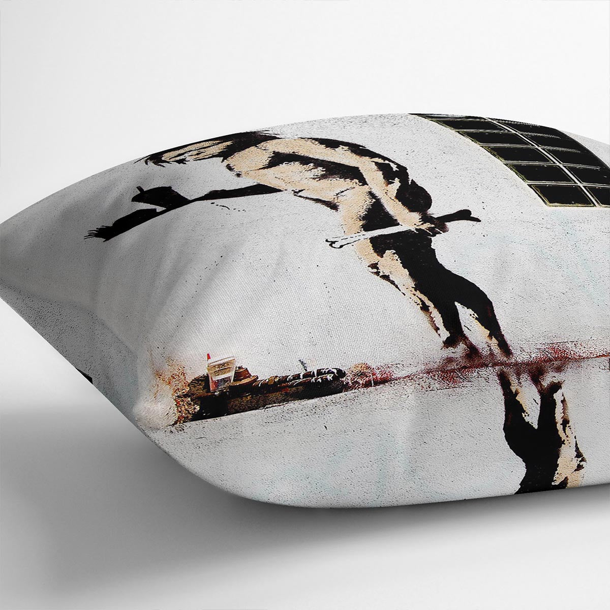 Banksy Caveman Takeaway Cushion