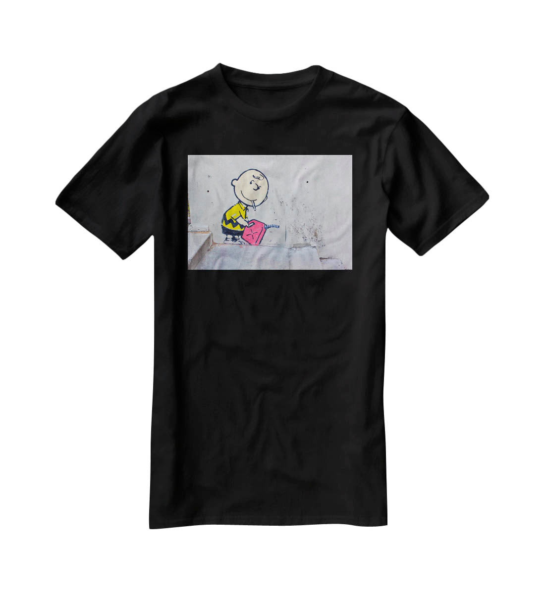 Banksy Charlie Brown - Naughty Boy T-Shirt - Canvas Art Rocks - 1