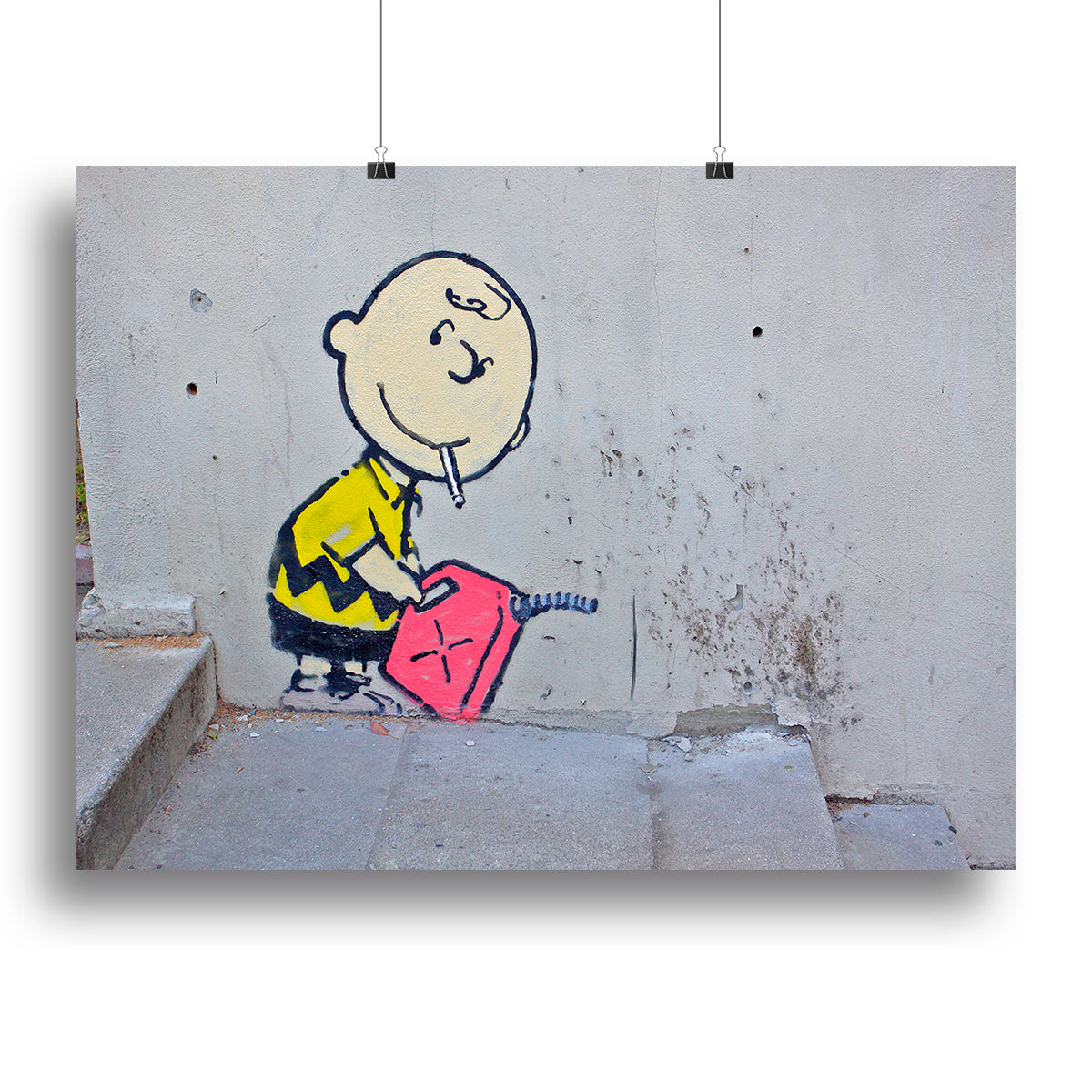 Banksy Charlie Brown - Naughty Boy Canvas Print or Poster - Canvas Art Rocks - 2