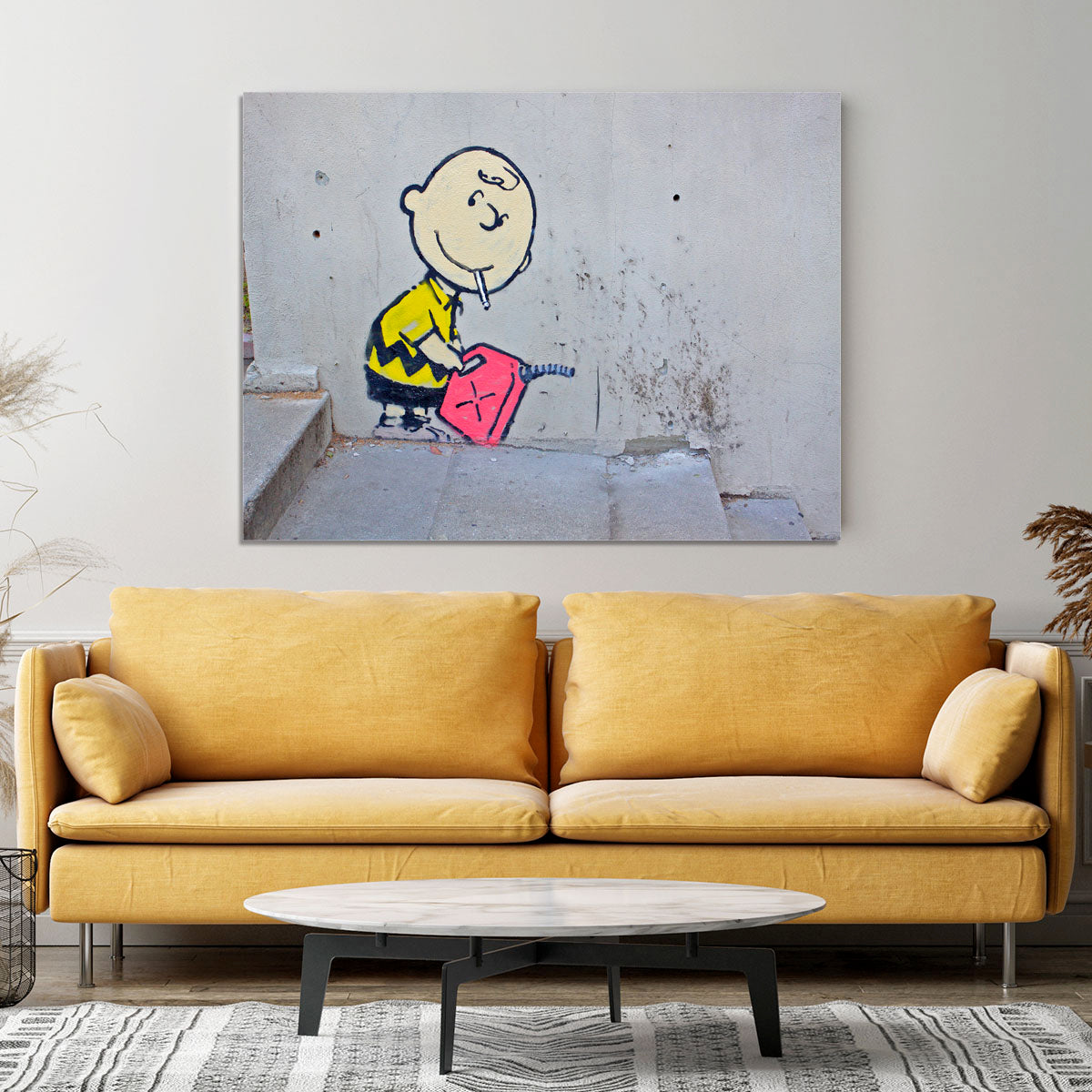Banksy Charlie Brown - Naughty Boy Canvas Print or Poster - Canvas Art Rocks - 4
