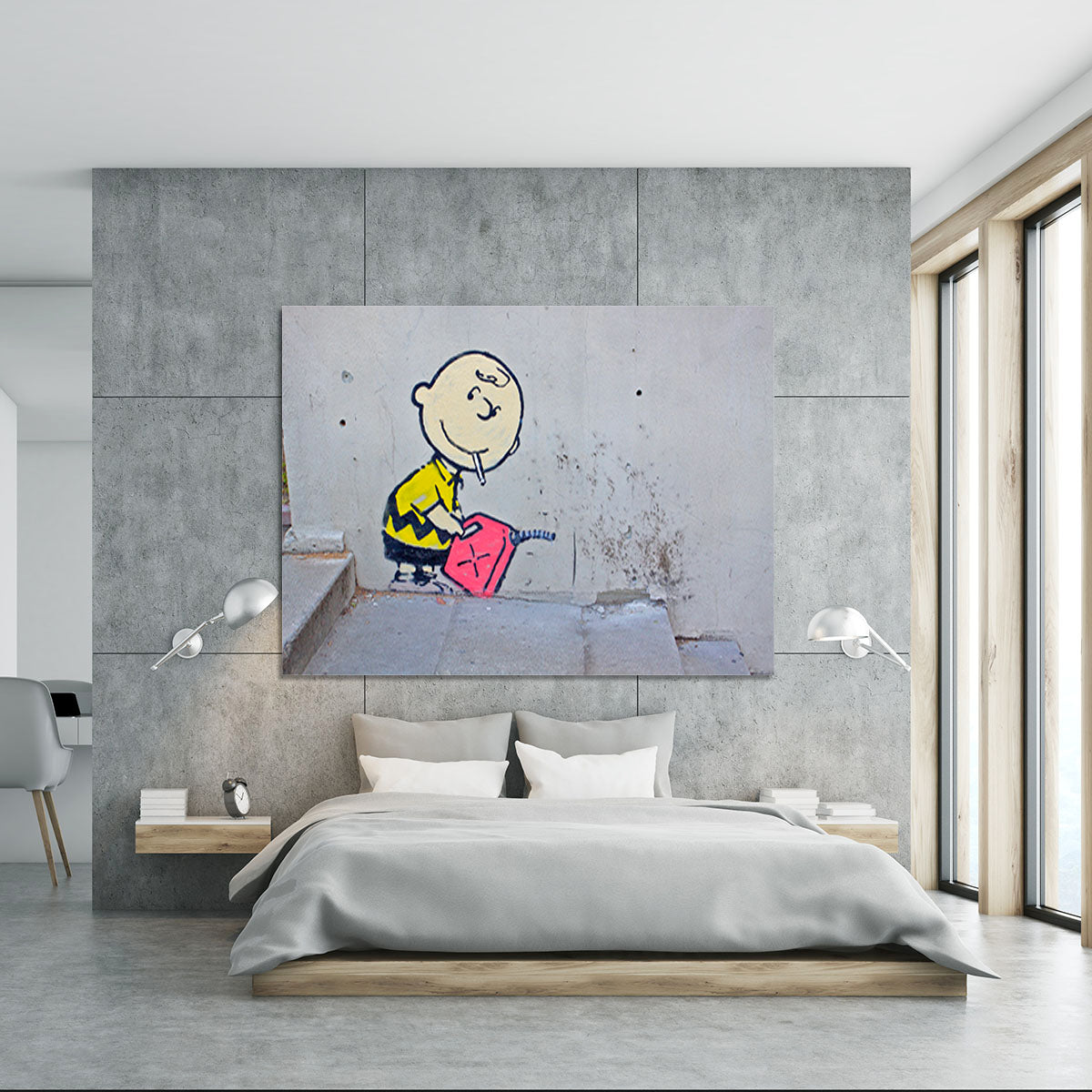 Banksy Charlie Brown - Naughty Boy Canvas Print or Poster - Canvas Art Rocks - 5