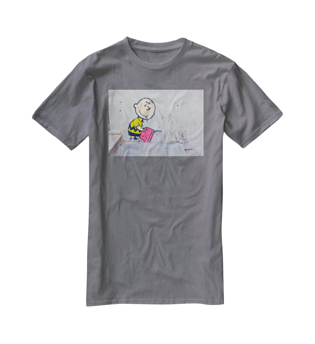 Banksy Charlie Brown - Naughty Boy T-Shirt - Canvas Art Rocks - 3