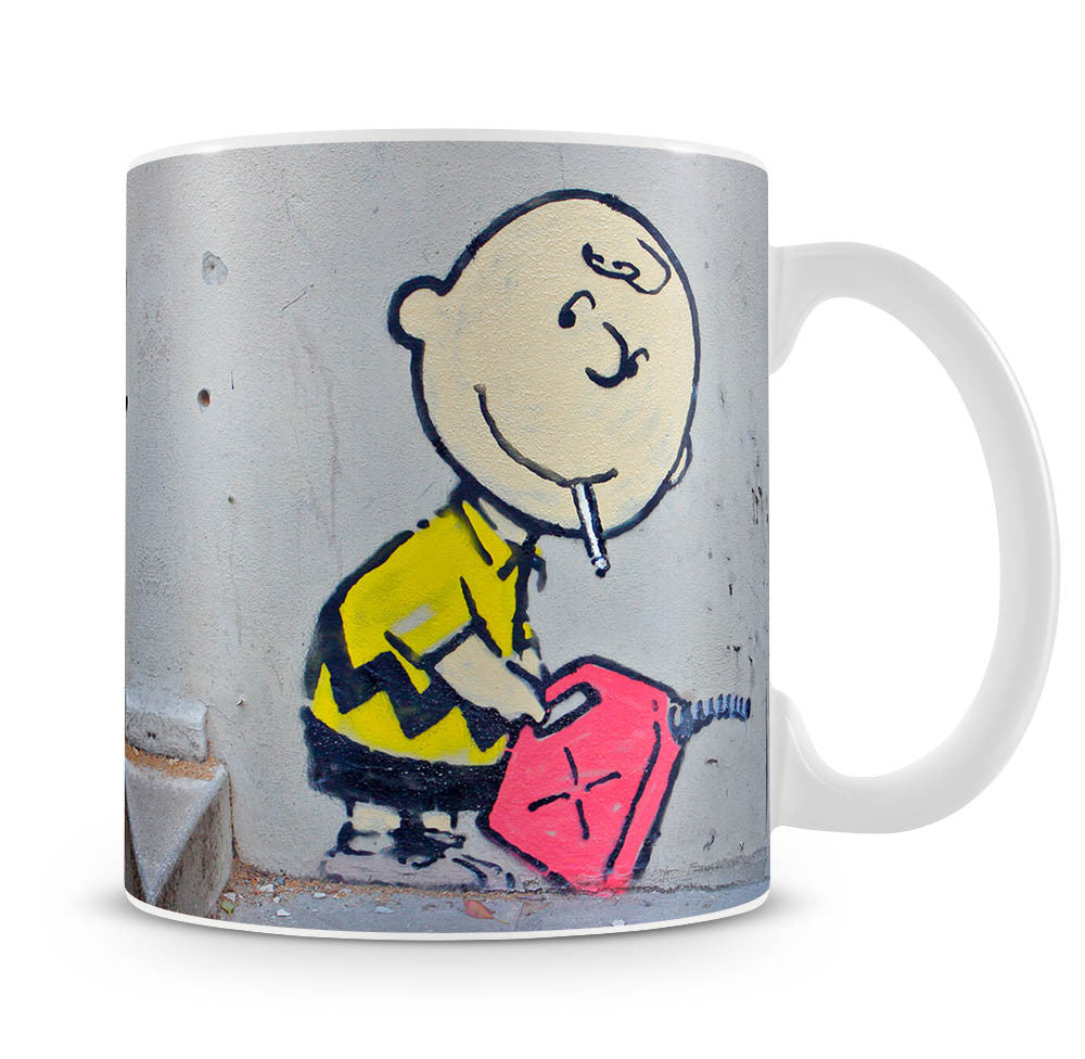 Banksy Charlie Brown - Naughty Boy Mug - Canvas Art Rocks