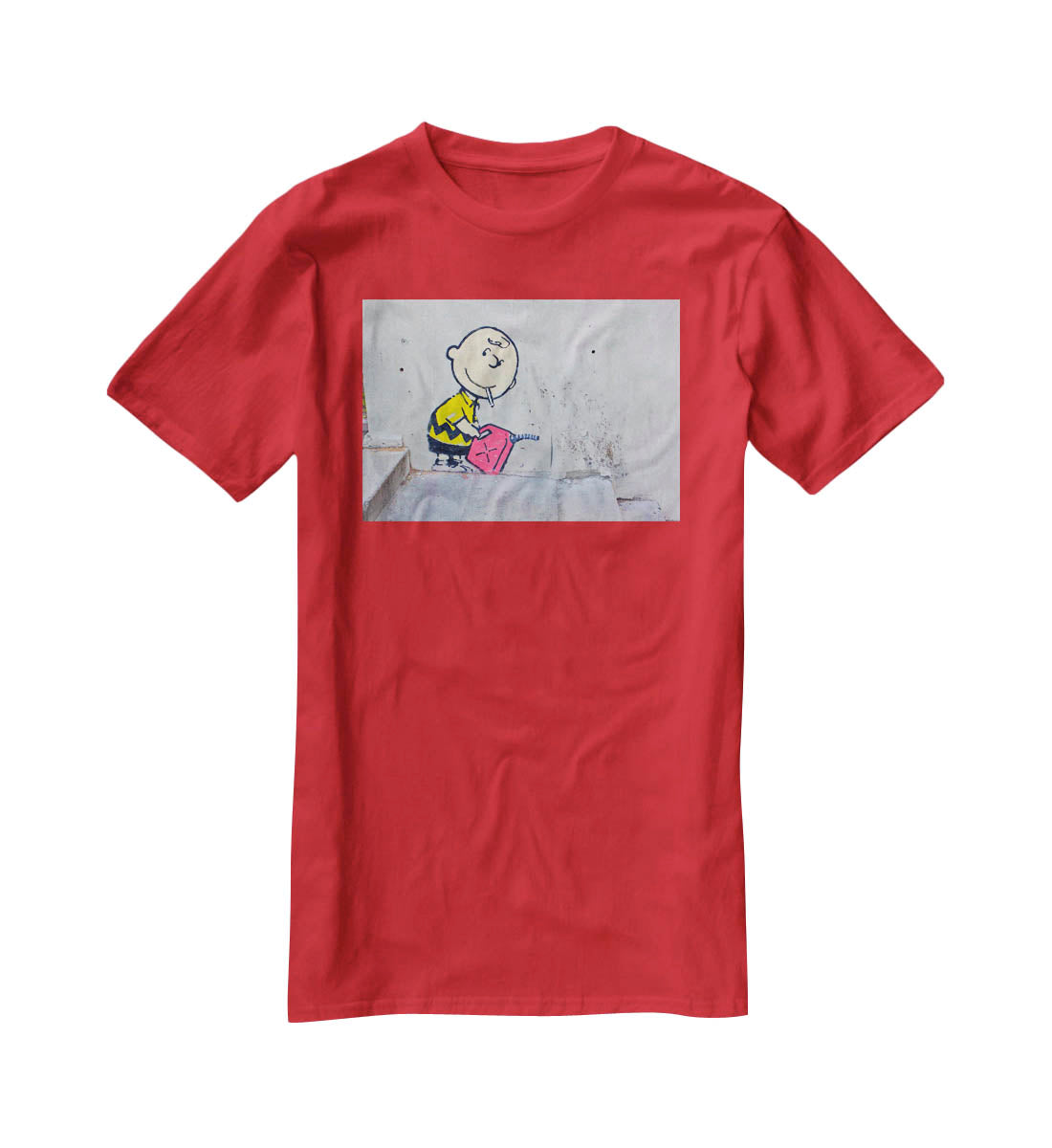 Banksy Charlie Brown - Naughty Boy T-Shirt - Canvas Art Rocks - 4
