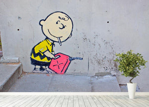 Banksy Charlie Brown - Naughty Boy Wall Mural Wallpaper - Canvas Art Rocks - 4
