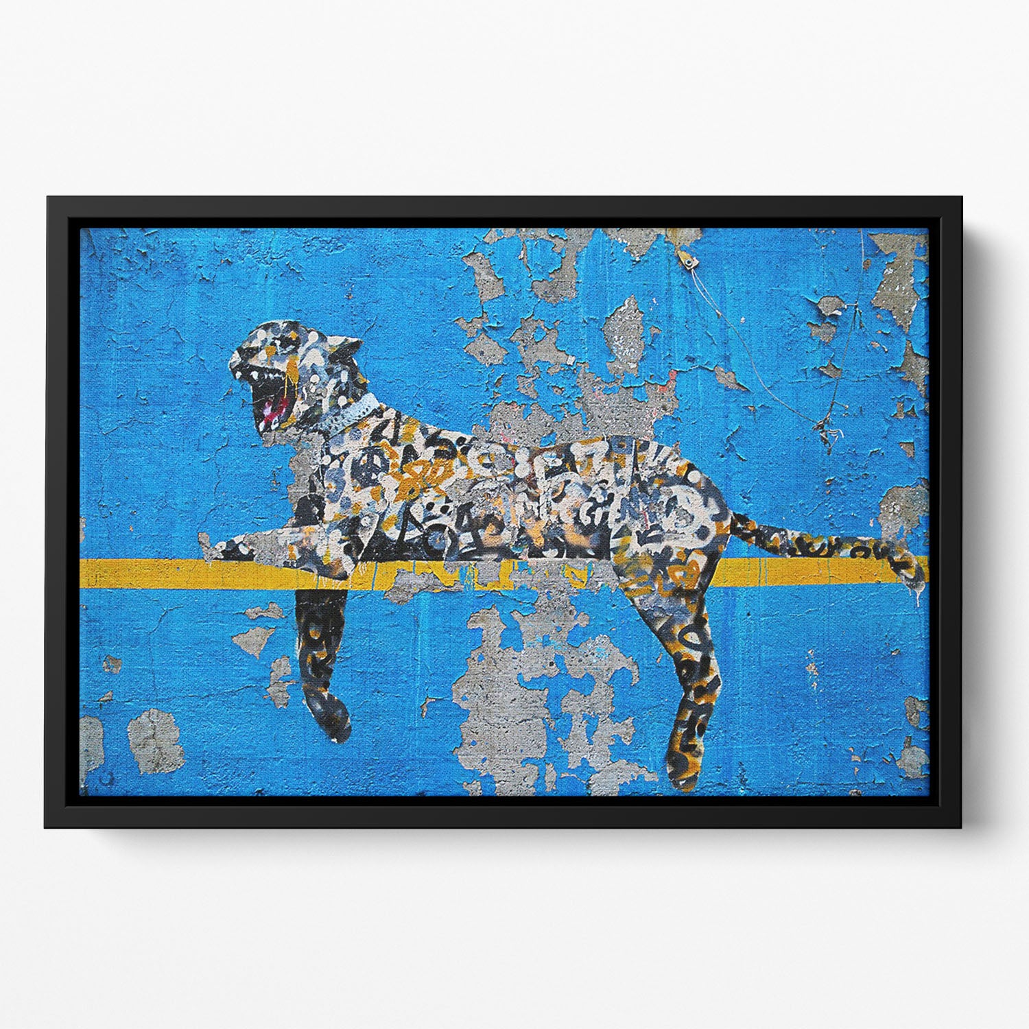 Banksy Cheetah Floating Framed Canvas
