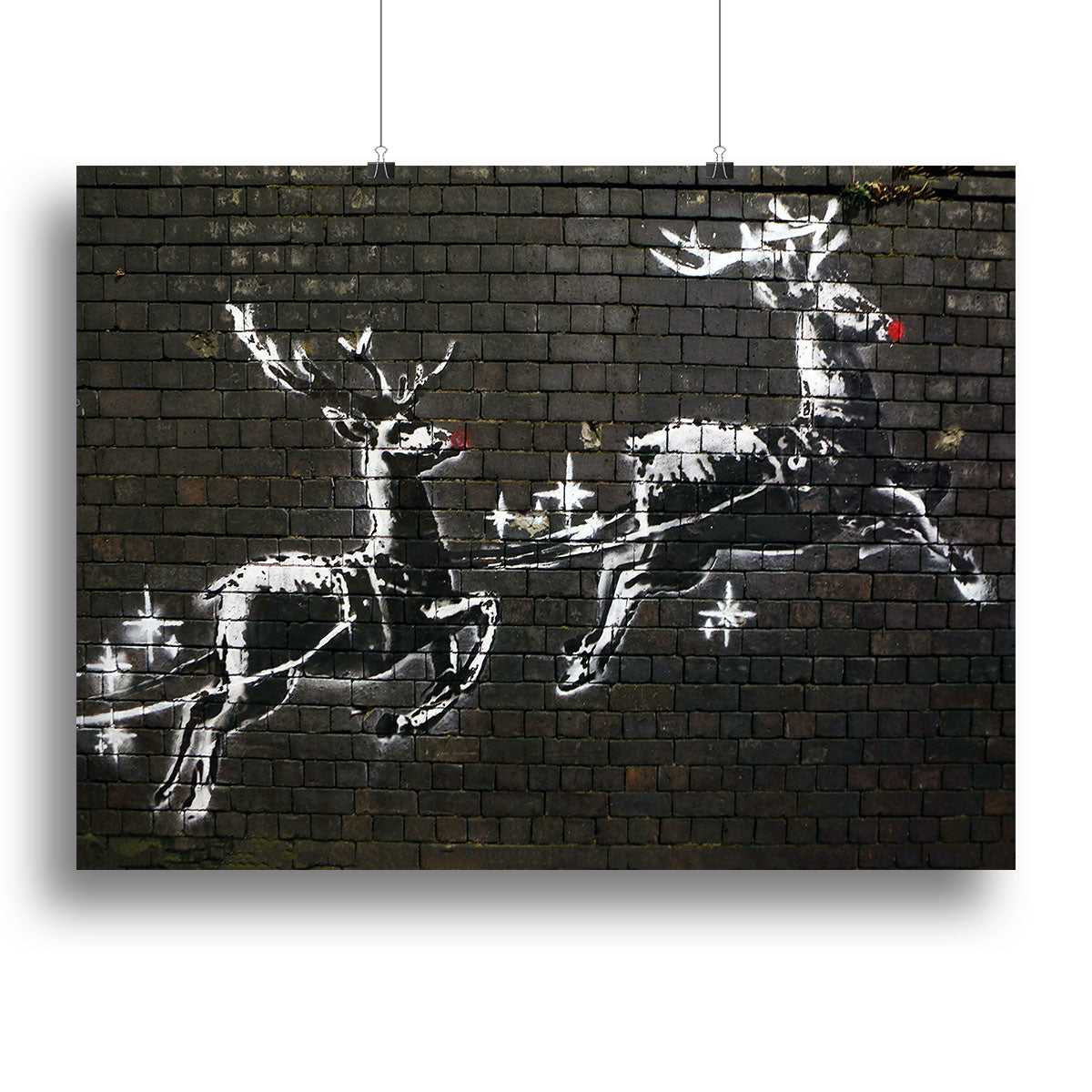 Banksy Christmas Canvas Print or Poster - Canvas Art Rocks - 2