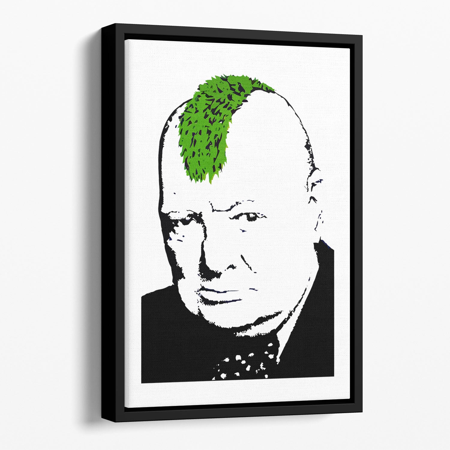Banksy Churchill Turf War Floating Framed Canvas