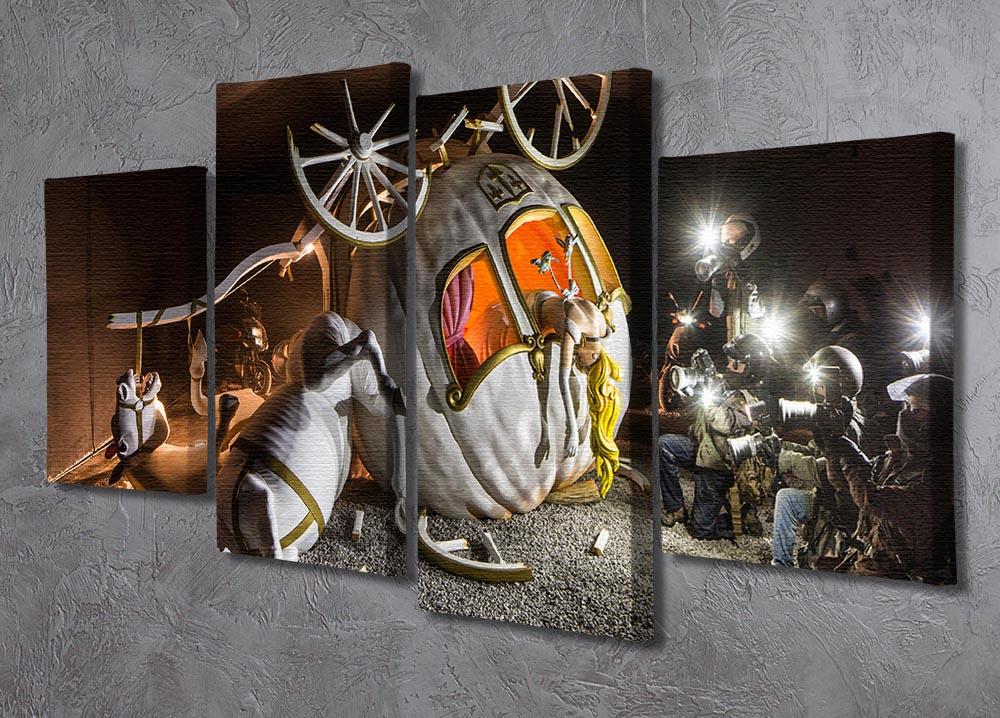 Banksy Cinderella Carriage 4 Split Panel Canvas - Canvas Art Rocks - 2