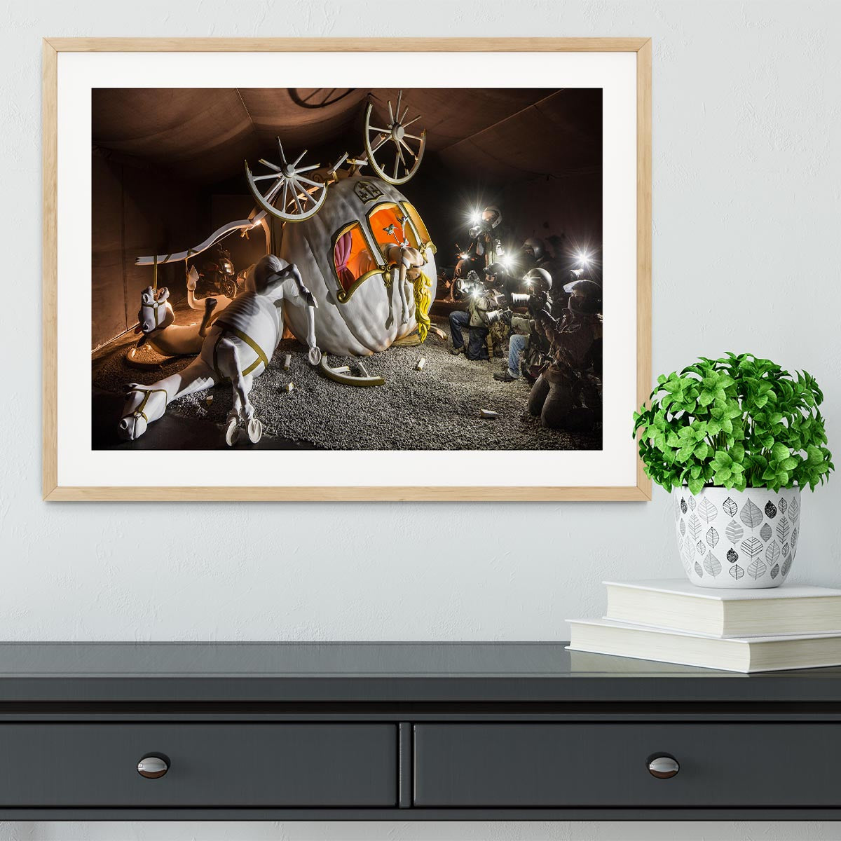 Banksy Cinderella Carriage Framed Print - Canvas Art Rocks - 3