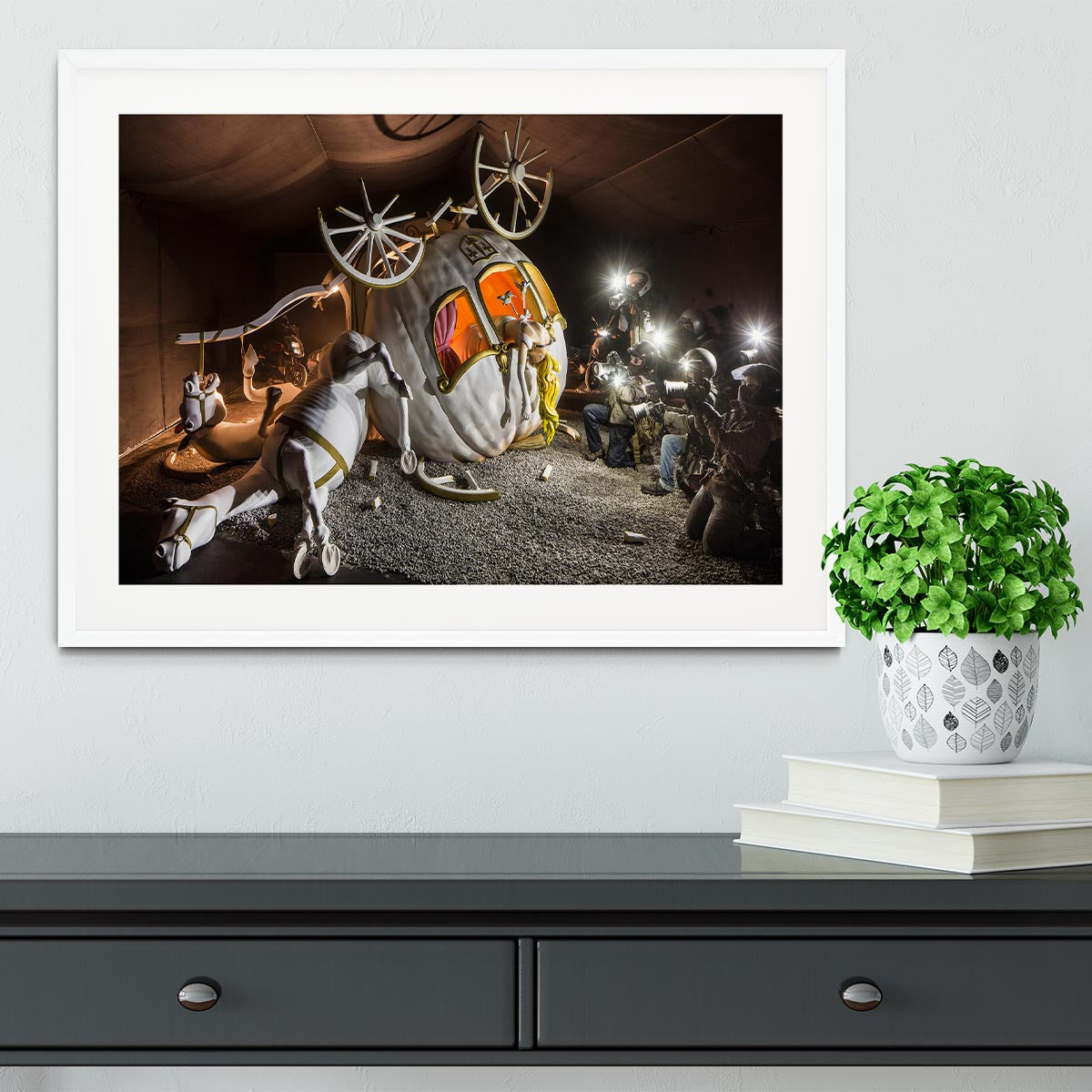 Banksy Cinderella Carriage Framed Print - Canvas Art Rocks - 5