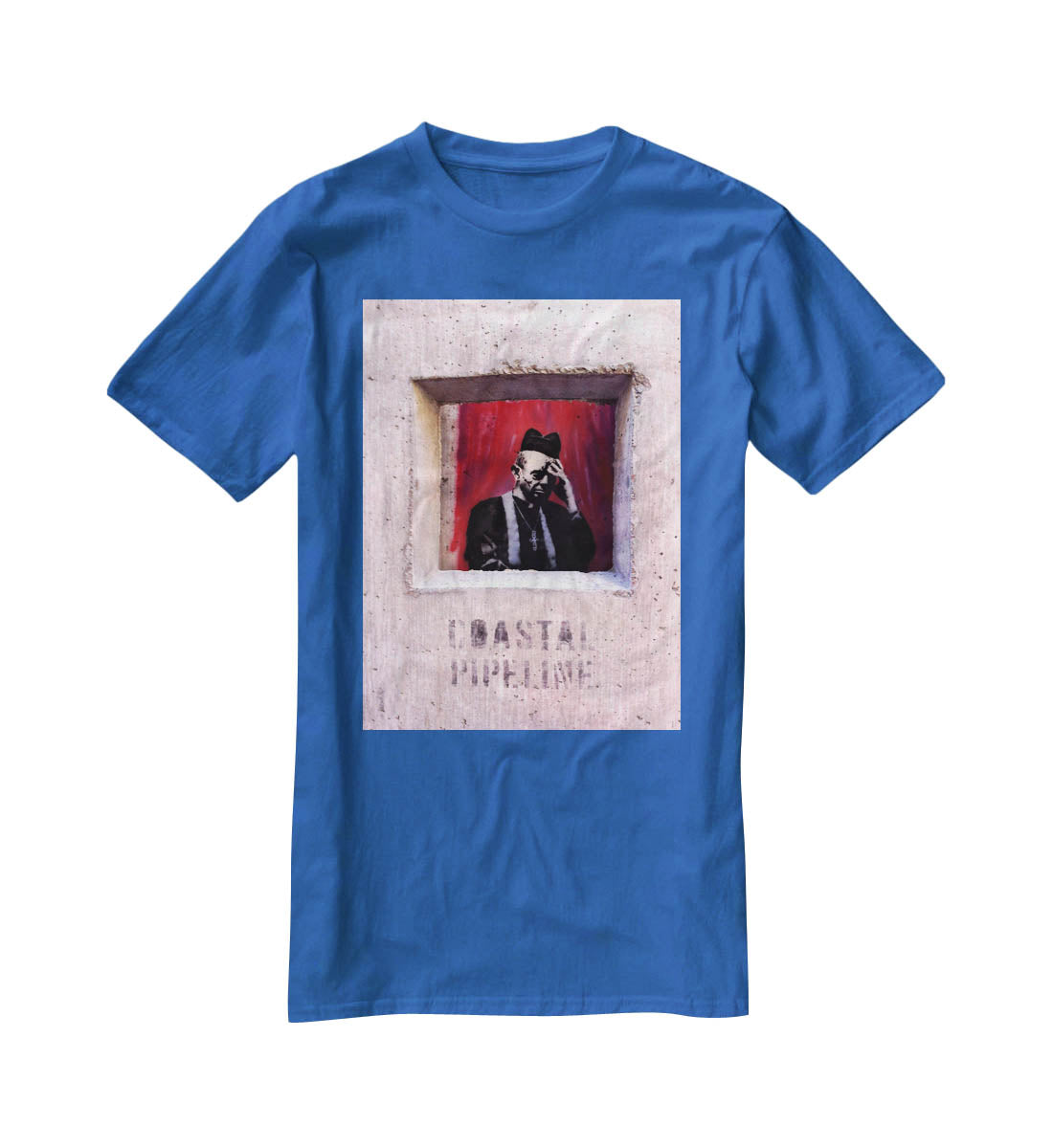 Banksy Concrete Confessional T-Shirt - Canvas Art Rocks - 2