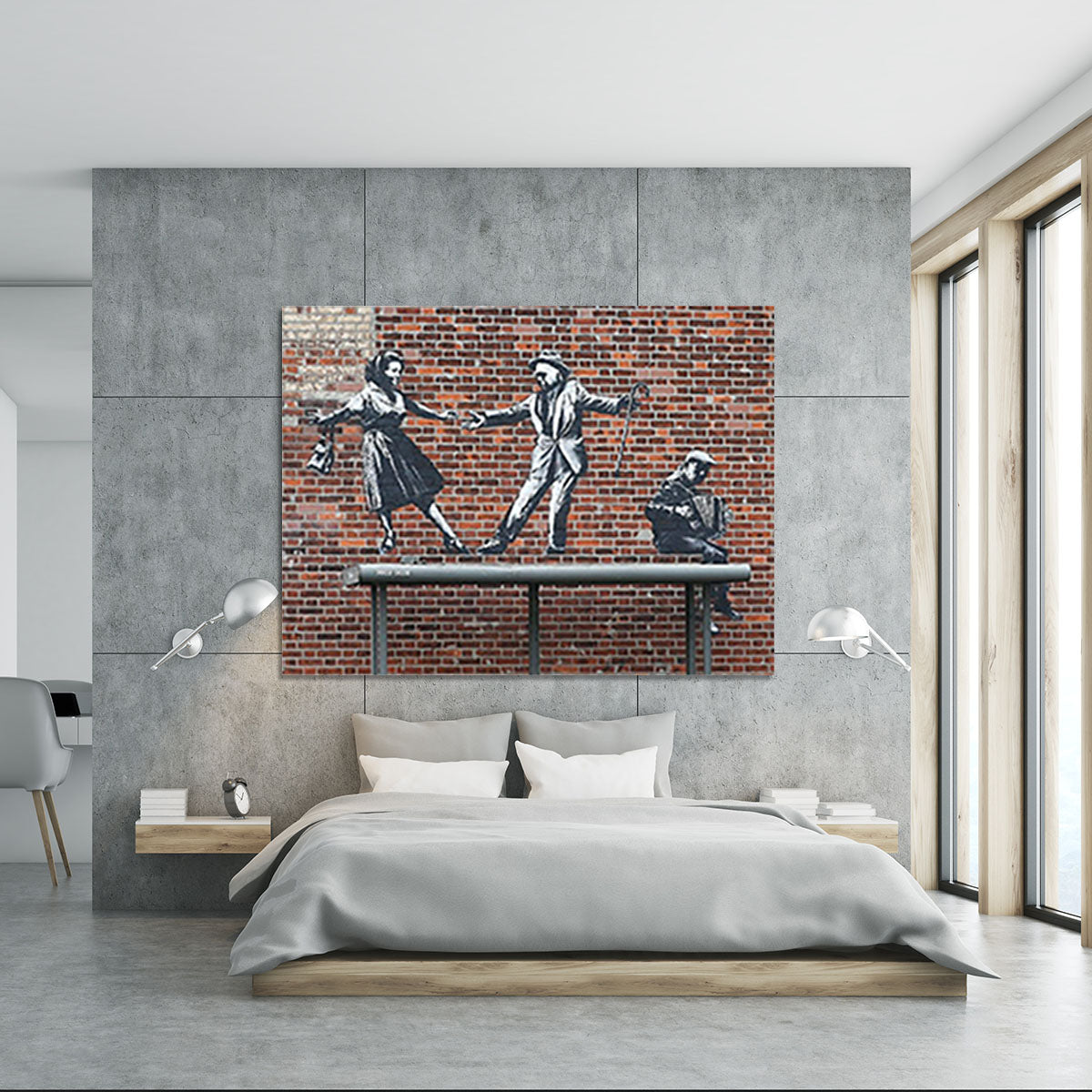 Banksy Couple Dancing Canvas Print or Poster - Canvas Art Rocks - 5