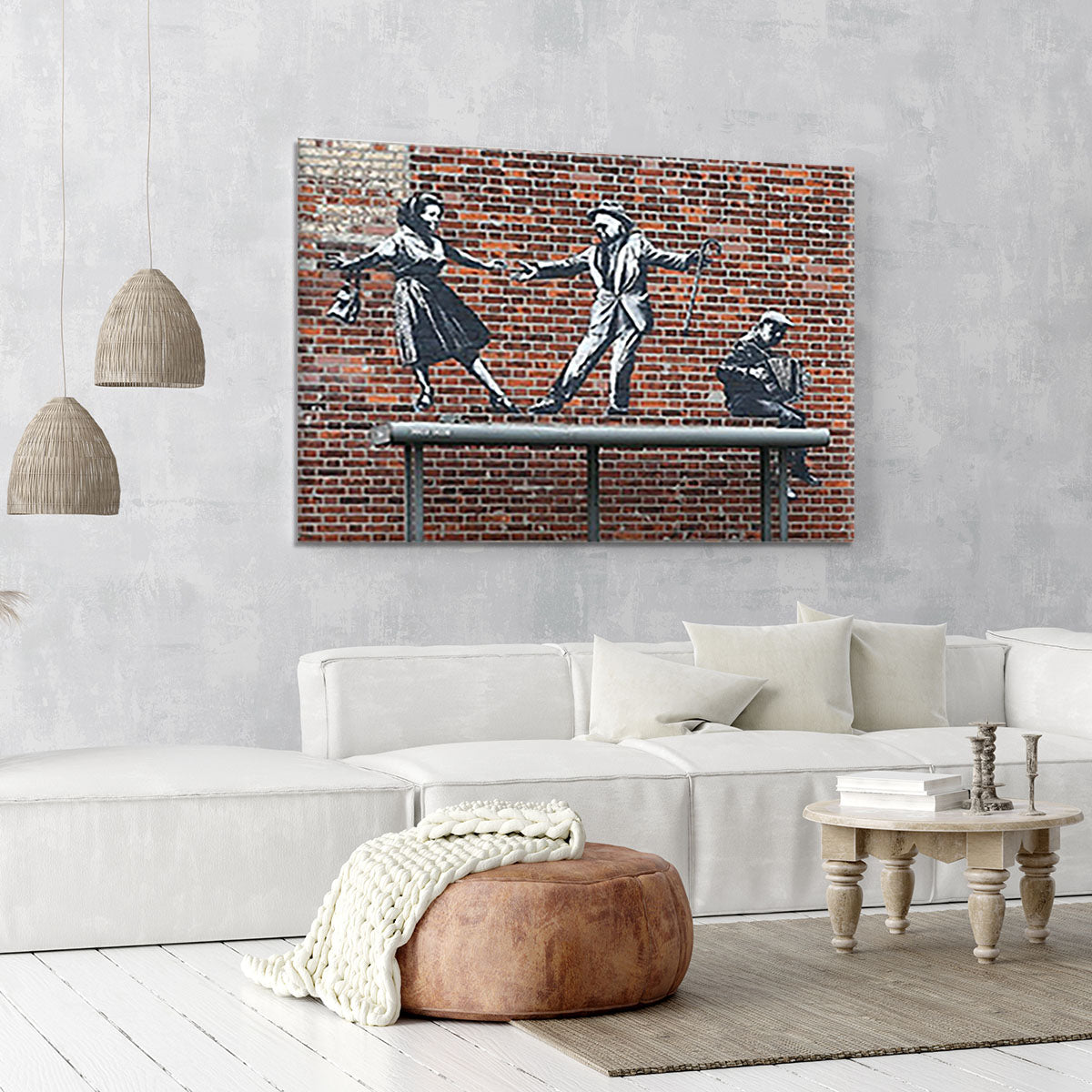Banksy Couple Dancing Canvas Print or Poster - Canvas Art Rocks - 6
