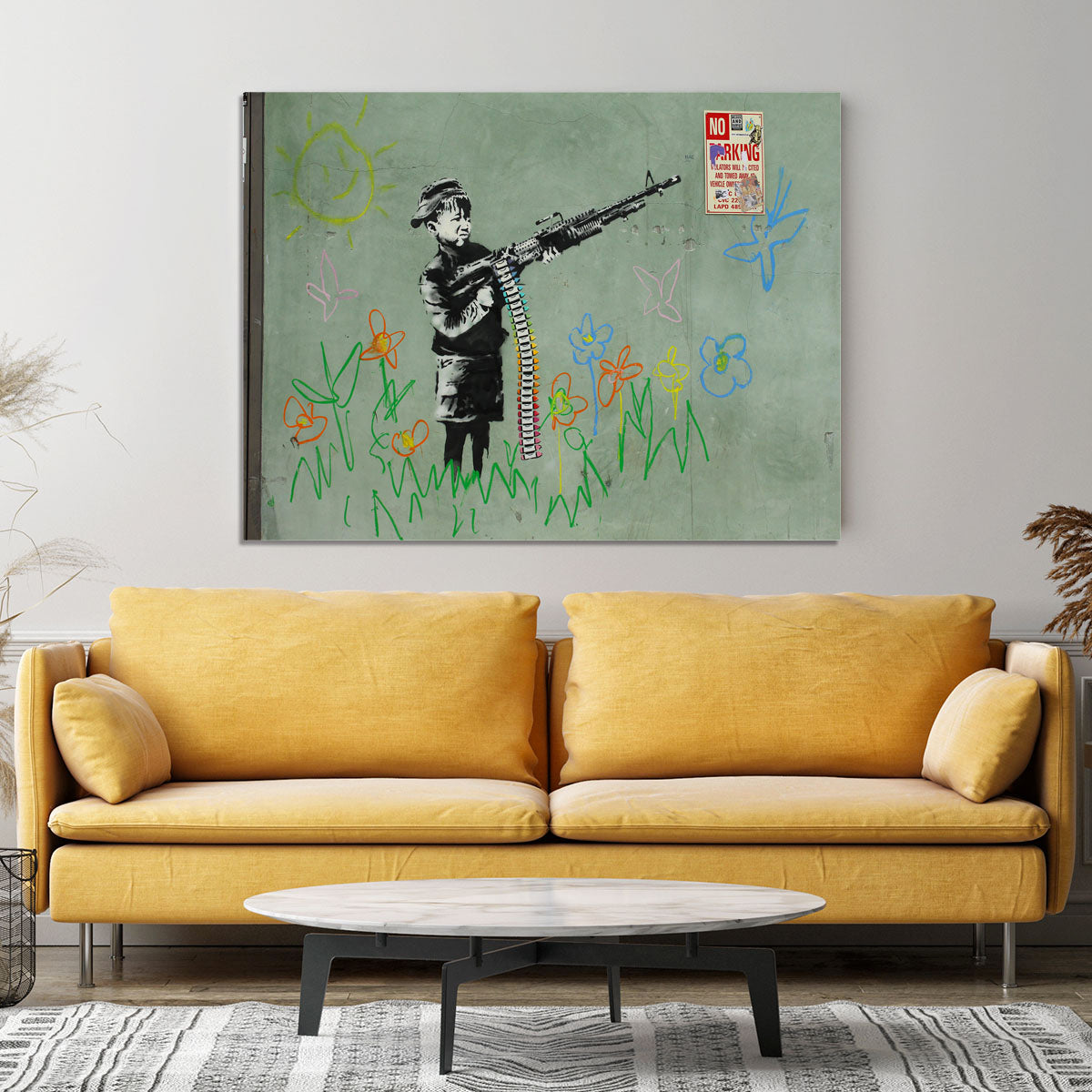 Banksy Crayon Child Soldier Canvas Print or Poster - Canvas Art Rocks - 4