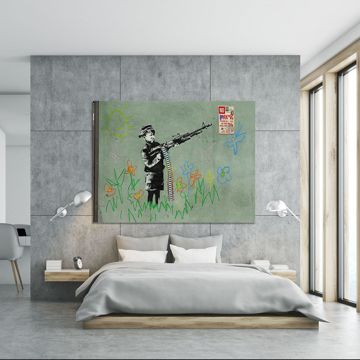 Banksy Crayon Child Soldier Canvas Print or Poster - Canvas Art Rocks - 5